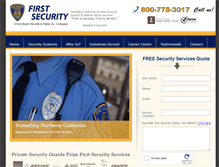 Tablet Screenshot of firstsecurityservices.com